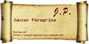 Janzer Peregrina névjegykártya
